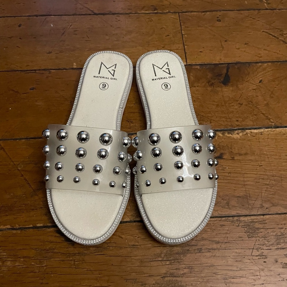 White Beaded Sandals